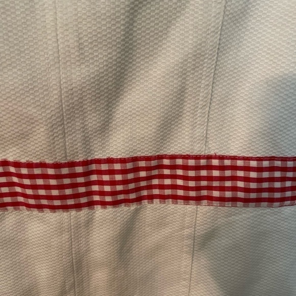 Betsey Johnson off white blazer with red gingham trim. Y2K - Picture 10 of 14